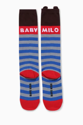 Hoop Baby Milo Animal Ear Long Socks in Cotton-blend