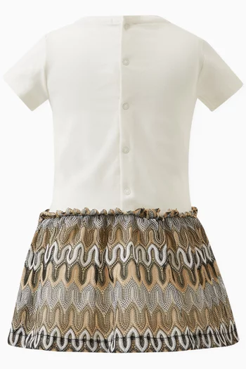 Graphic Logo Print Dress in Cotton
