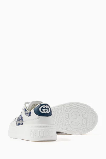GG Monogram Platform Sneakers in Cotton Jacquard