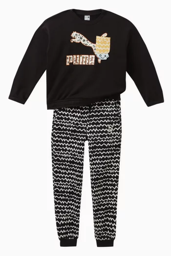 All-over Print Sweatpants in Cotton