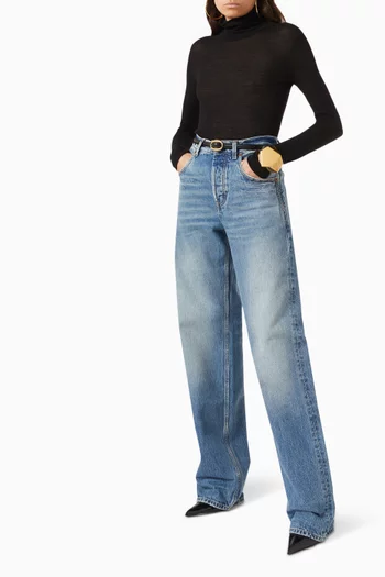 Long Extreme Baggy Jeans in Denim