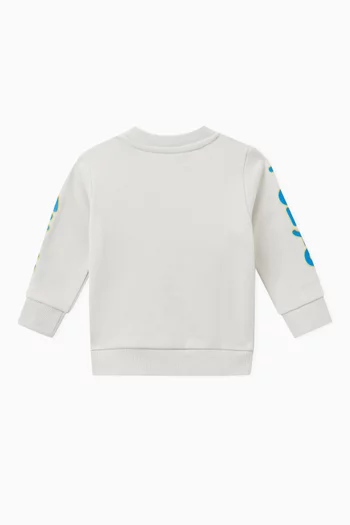 Graphic Logo Sweatshirt in Cotton Blend Jersey