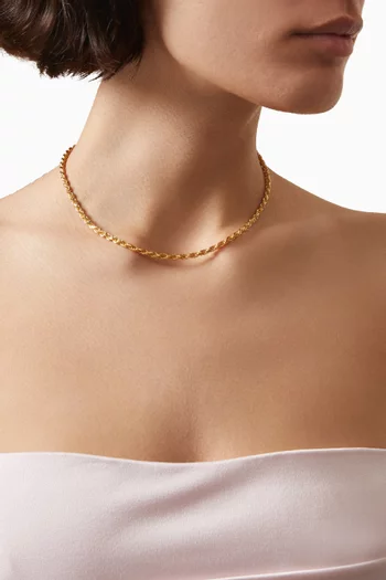 Industrial Rope Necklace in 14kt Gold Vermeil