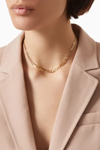 XL Figaro Chain Necklace in 14kt Gold Vermeil