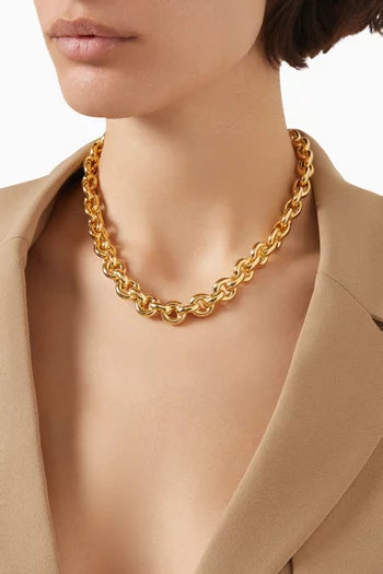 Euclid Chain Necklace in 14kt Gold Vermeil