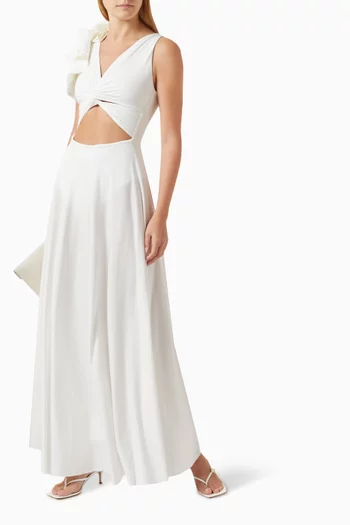 Blanca Reversible Maxi Dress in Stretch-nylon