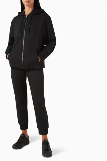 All-over Logo Zip-up Hoodie in Cotton-blend