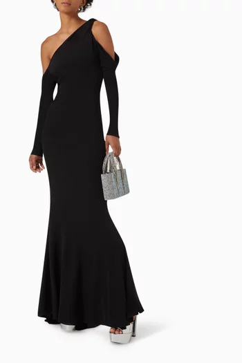 One-shoulder Maxi Dress in Jersey