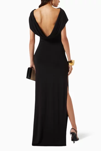 Low-back Maxi Dress in Viscose-jersey