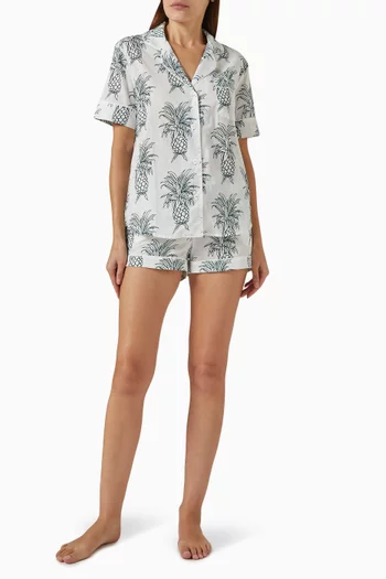 Howie Pineapple-print Short Pyjama Set in Cotton