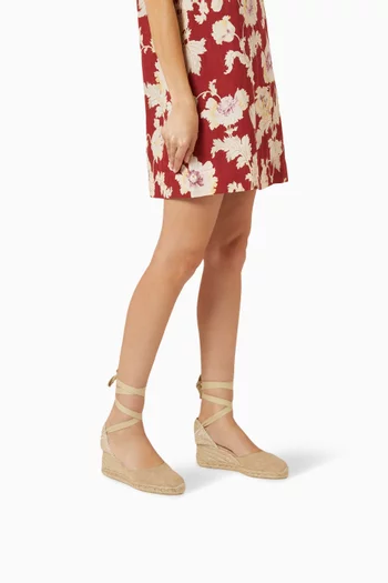Carina 50 Espadrille Wedges in Canvas