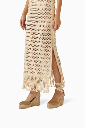 Bridal Chiara 80 Espadrille Wedges in Canvas