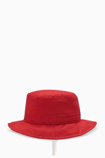 Logo-embroidered Bucket Hat in Cotton