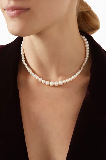 Classic Freshwater Pearl Necklace in 18kt Gold-plated Sterling Silver