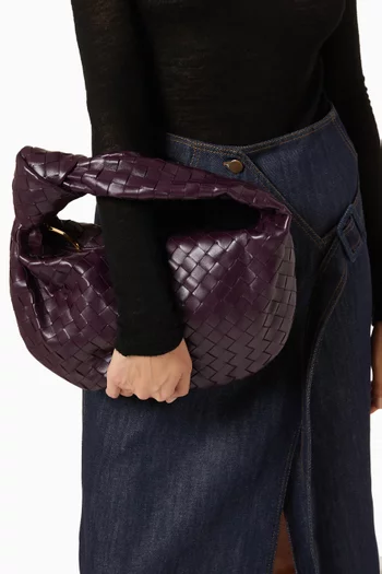 Teen Jodie Shoulder Bag in Intrecciato Leather