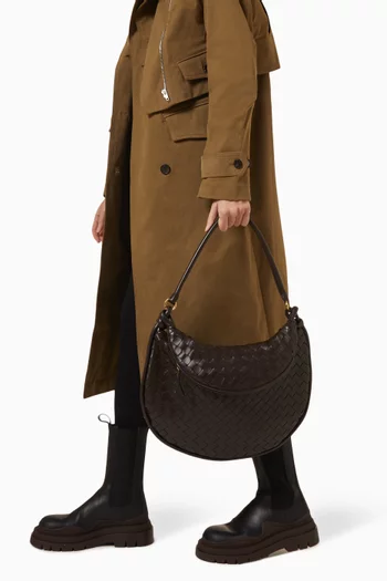Large Gemelli Shoulder Bag in  Intrecciato Leather