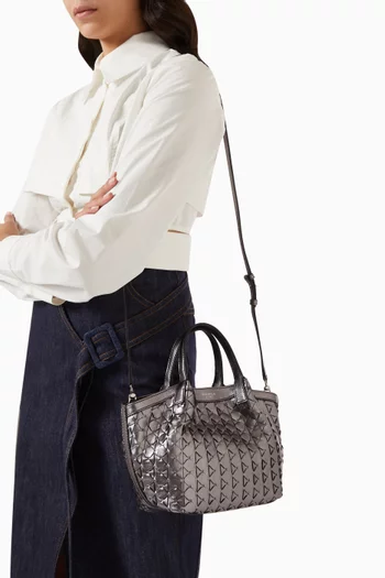 Mini Secret Tote Bag In Mosaico Metallic Leather