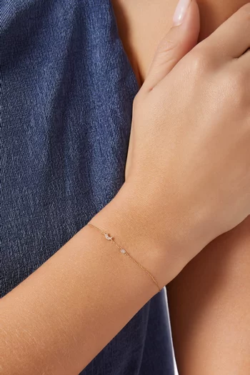 Séléné Moon Diamond Pavé Bracelet in 18kt Gold