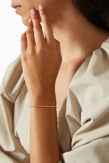 Wavy Ridge Chain Bracelet in 18kt Recycled Gold-plated Brass