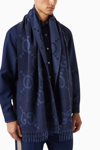 GG Jacquard Scarf in Cashmere