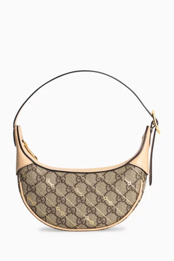 Mini Ophidia Horsebit-print Bag in GG Supreme Canvas & Leather