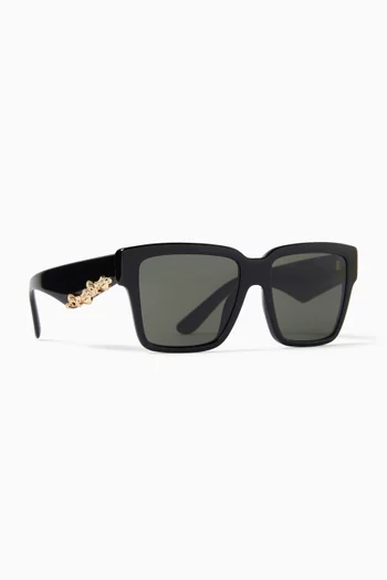 Oversized Square Sunglasses in Acetate