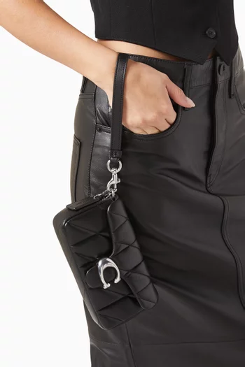 حقيبة كروس تابي بحمالة وتصميم مبطن جلد