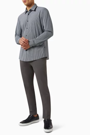 Slim-fit Trousers in Stretch Cotton Blend