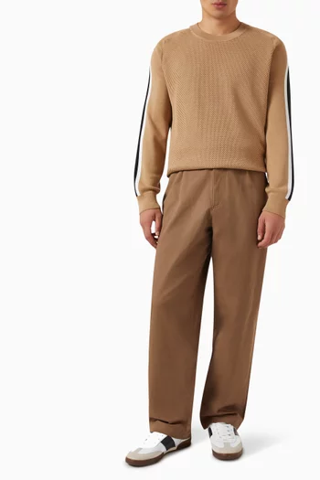 Relaxed-fit Trousers in Stretch Cotton Twill