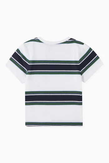 Logo Striped T-shirt in Cotton-jersey