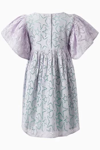 Star Broderie Anglaise Dress in Organic Cotton