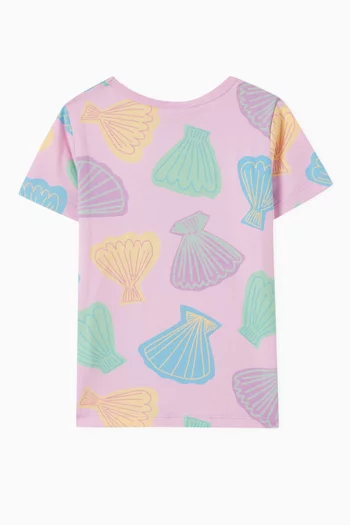 Shell Print T-Shirt in Cotton