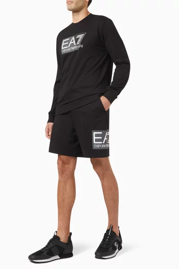EA7 Logo Shorts in Cotton