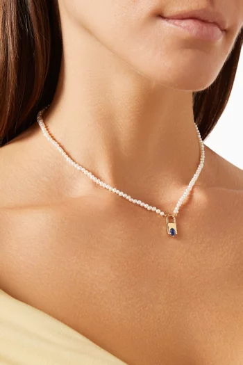 Luchetta Pearl Necklace in 14kt Yellow Gold