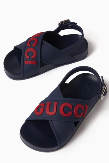 Logo Sandals in Rubber