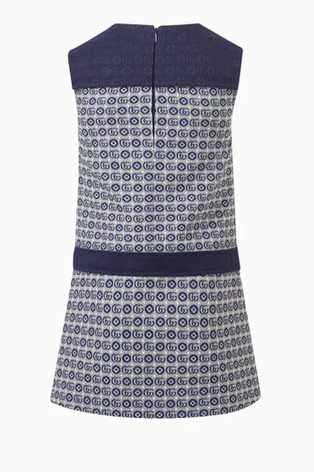 Double G-pattern Dress in Cotton