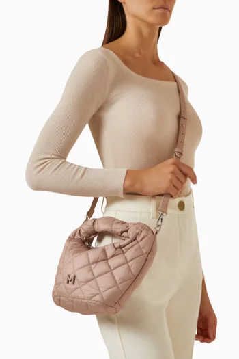 Small Polso Quilted Hobo Bag in Nylon