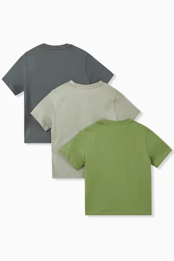 Logo-print T-shirt in Cotton-jersey, Set of 3