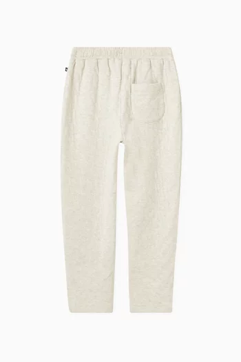 Quilted Trousers in Cotton Blend Tube Knit