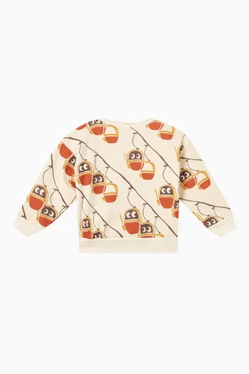 Gondola Print Sweatshirt in Fleece