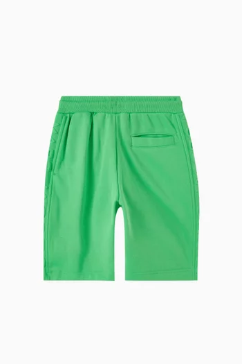 Logo-embossed Bermuda Shorts in Cotton-blend