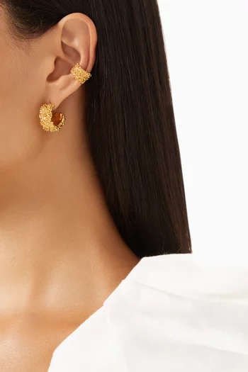 The Rocky Road Hoop Earrings in in 24kt Gold-plated Bronze