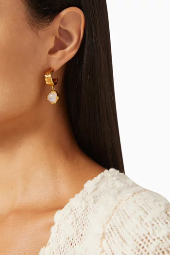 The Light Capture Hoop Earrings in 24kt Gold-plated Bronze