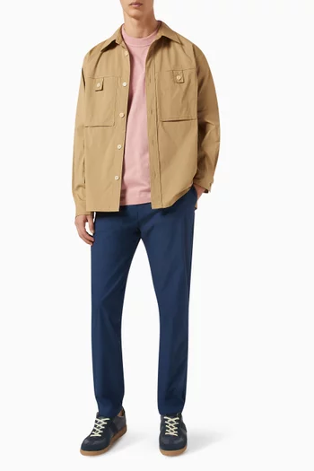 Patch Pocket Shirt Jacket in Cotton-Twill