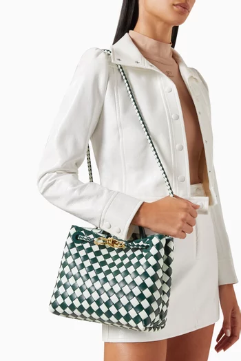 Small Andiamo Top-handle Bag in Intrecciato Leather