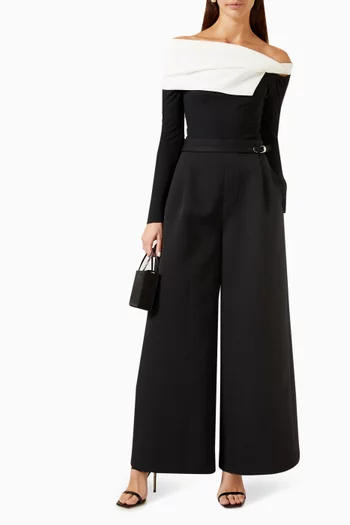 Wide-leg Belted Pants