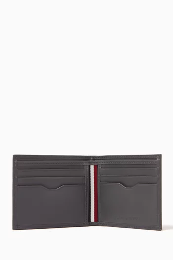 Logo Bi-fold Wallet in Grained Leather