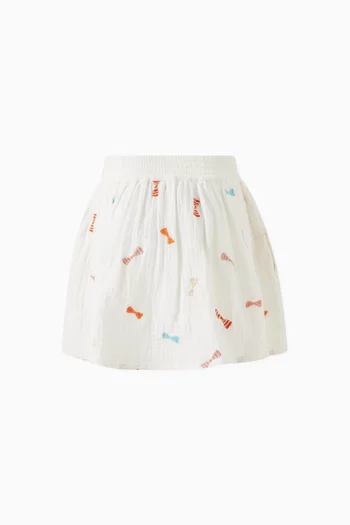 Embroidered Skirt in Sustainable Cotton
