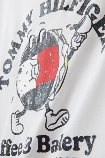 Tommy Bagels Print T-Shirt in Cotton