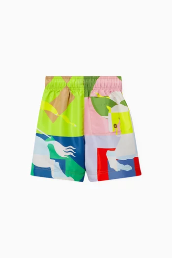 EKD Print Swim Shorts in Nylon
